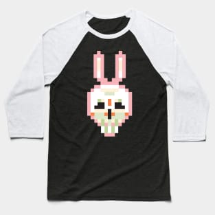 Pink Pixel Rabbit Baseball T-Shirt